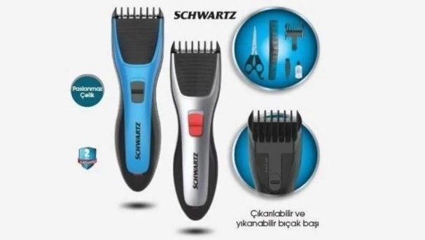 Schwartz SWCH-5611 Pilli Kablosuz Saç Kesme Makine #2