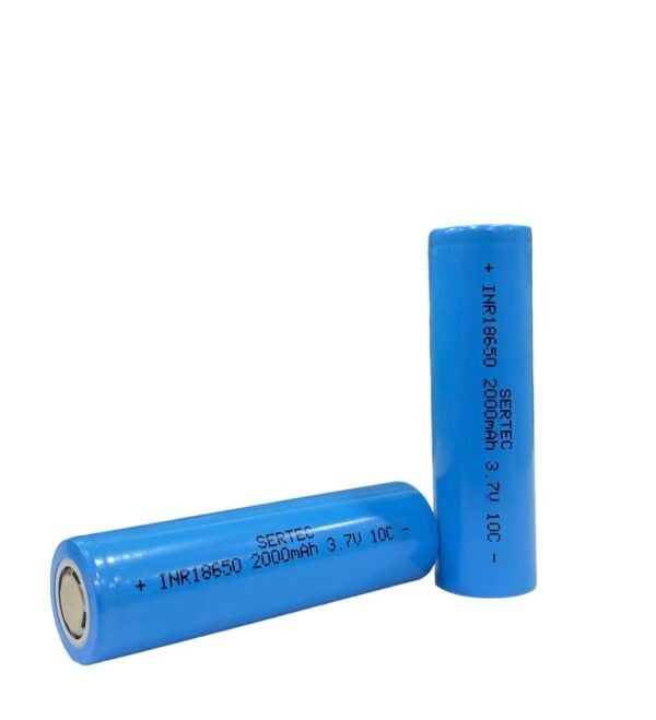 Sertec 18650 3.7V 2000mAh 10C Başsız Lityum Pil