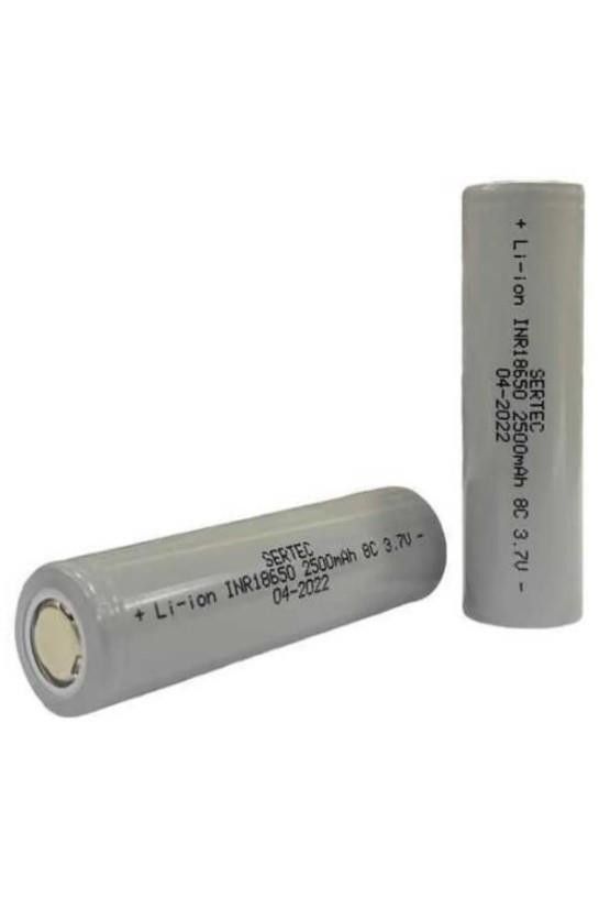 Sertec 18650 3.7V 2500mAh 12C Başsız Lityum Pil