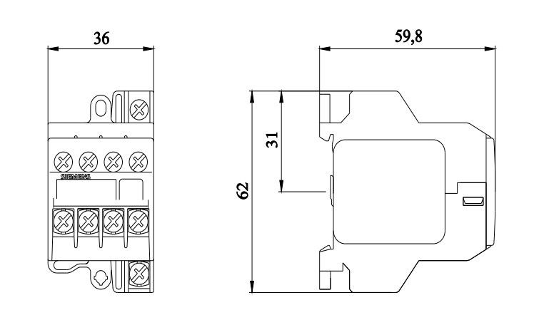 Siemens 3TG1010-0AL2 4kW Mini Kontaktör #2