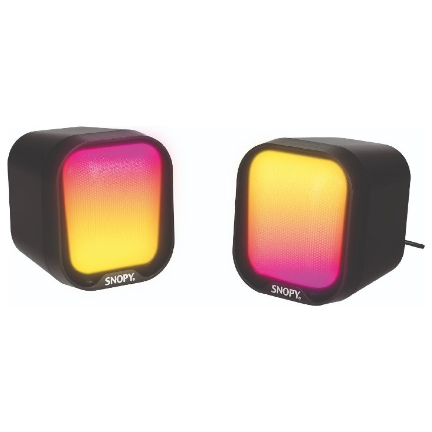 Snopy SN-87U 2.0 RGB Işıklı Siyah Usb Speaker