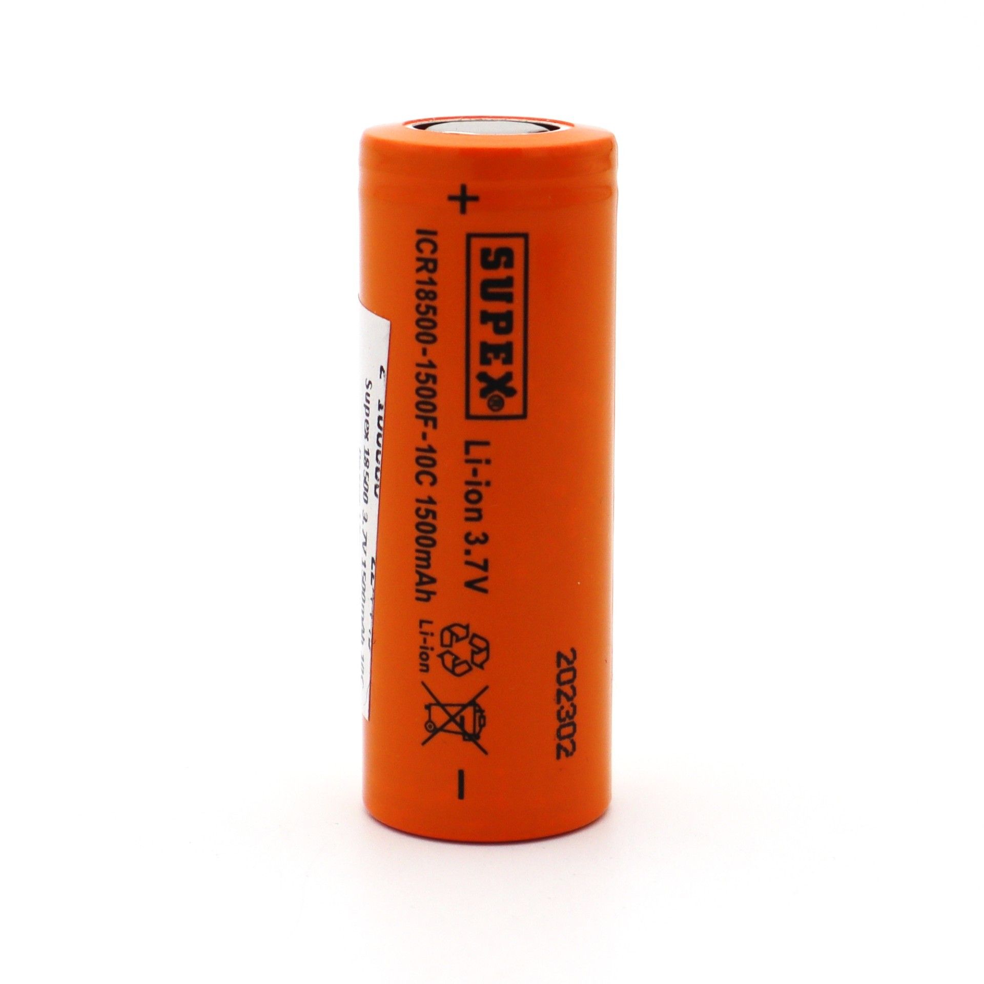 Supex 18500 3.7V 1500mAh 10C Başsız Lityum Pil #2