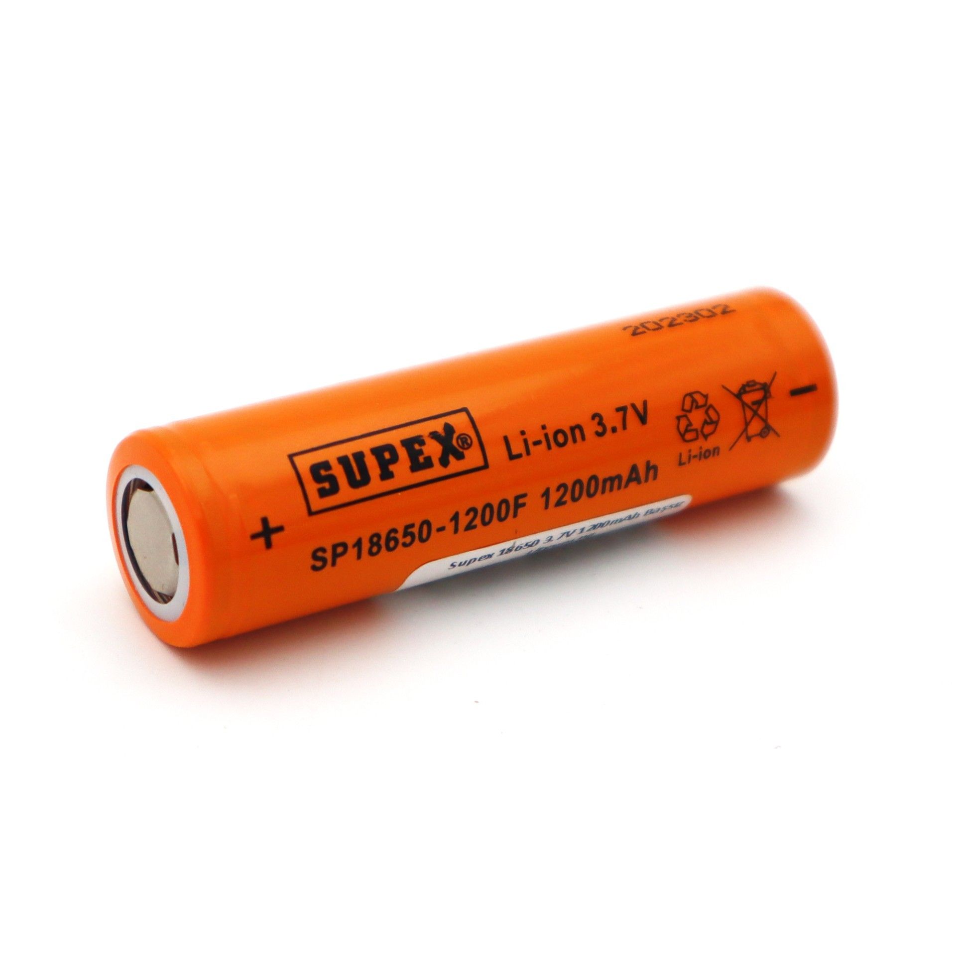 Supex 18650 3.7V 1200mAh Başsız Lityum Pil