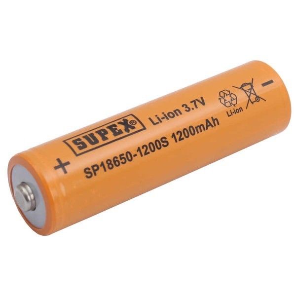 Supex 18650 3.7V 1200mAh Lityum Pil