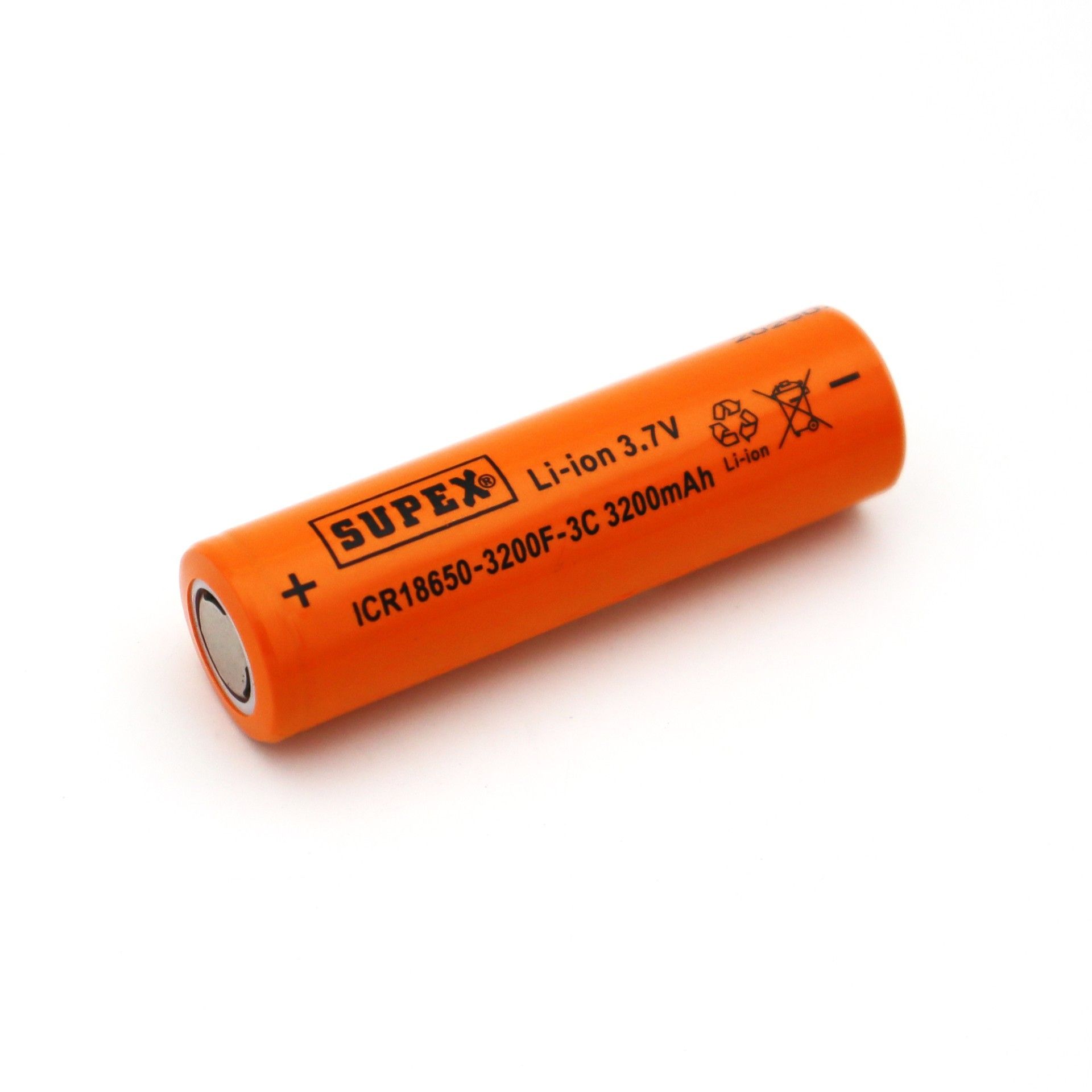 Supex 18650 3.7V 3200mAh 3C Başsız Lityum Pil