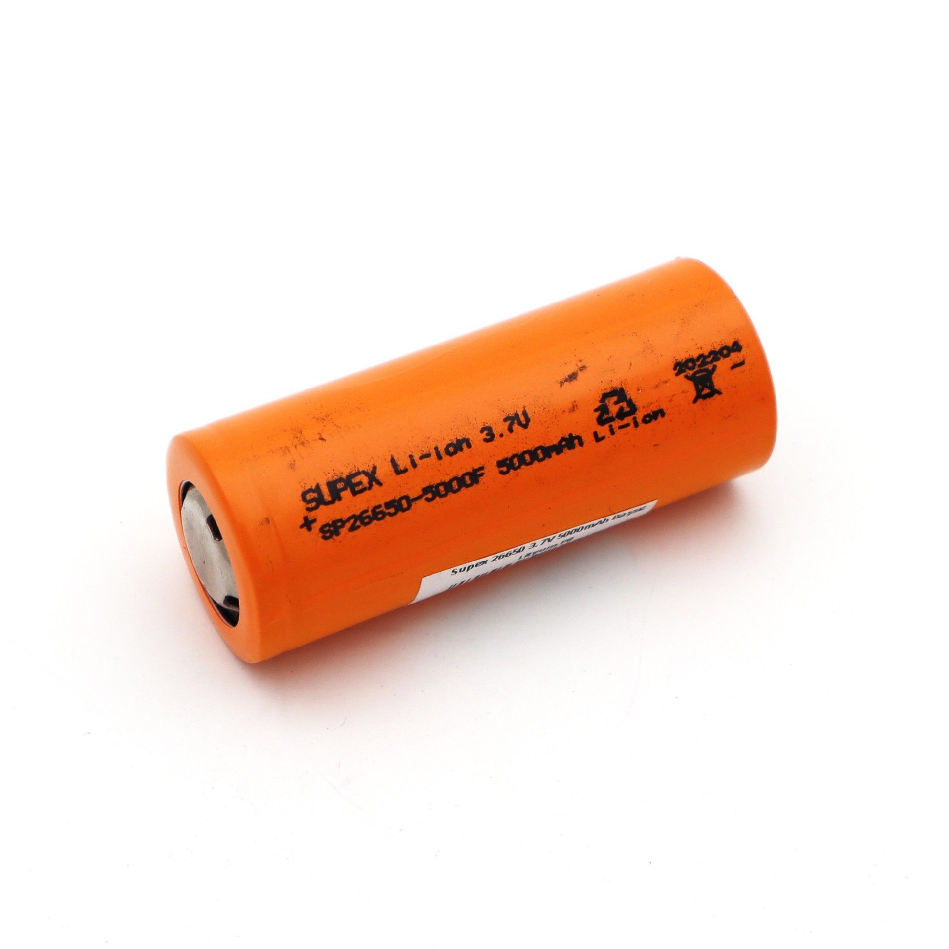 Supex 26650 3.7V 5000mAh Başsız Lityum Pil #2