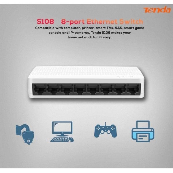 Tenda S108 V2 8Port 10,100 Network Switch #2