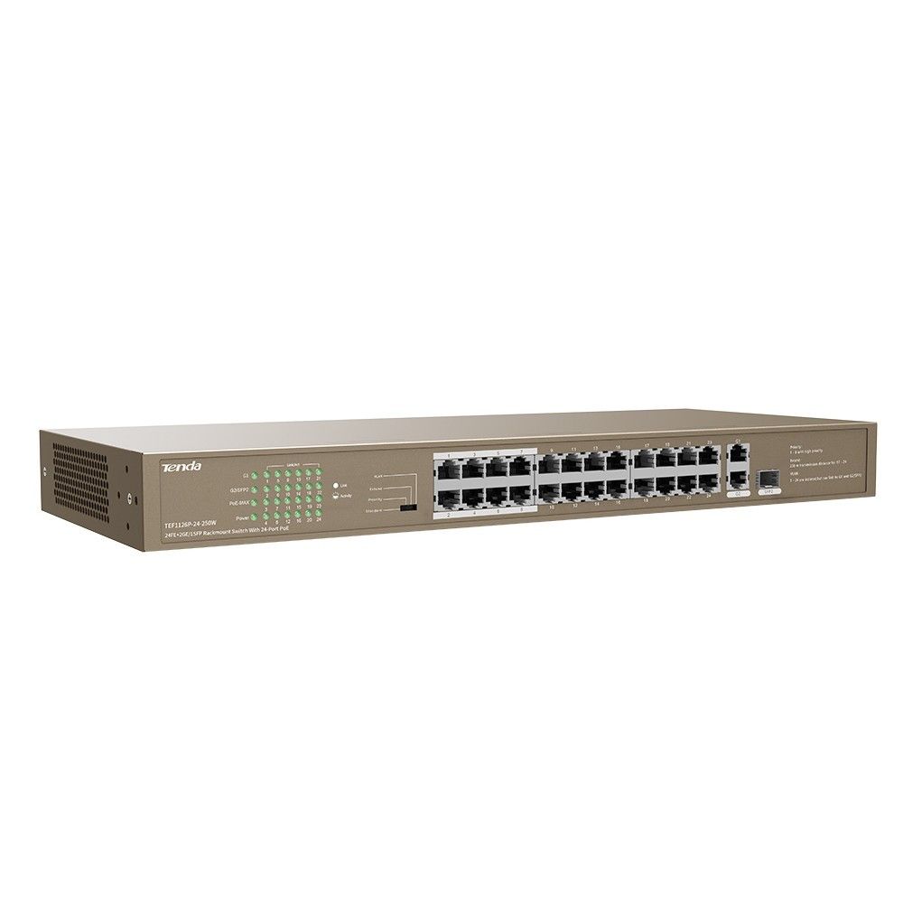 Tenda TEF1126P-24-250W 24 Port Poe 10/100 2GB 1SFP #2