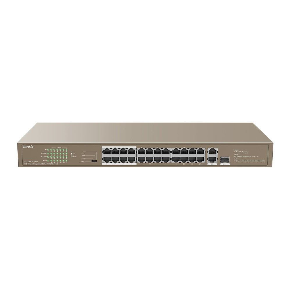 Tenda TEF1126P-24-250W 24 Port Poe 10/100 2GB 1SFP #3