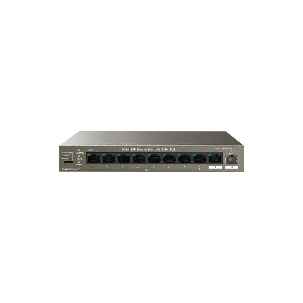 Tenda TEG1110PF-8-102W 9GE+1SFP 8 Port PoE Switch