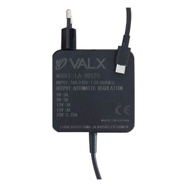 Valx LA-20125 5V/9V/12V/15V/20V 3A Type-C Note Adp