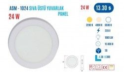 YCL ASM-1024G 24W Sıvaüstü Yuvarlak Günış LedPanel #2