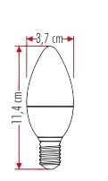 YCL KEY-207S E14 7W 560 Lumen Mum Led Ampul Sarı #2