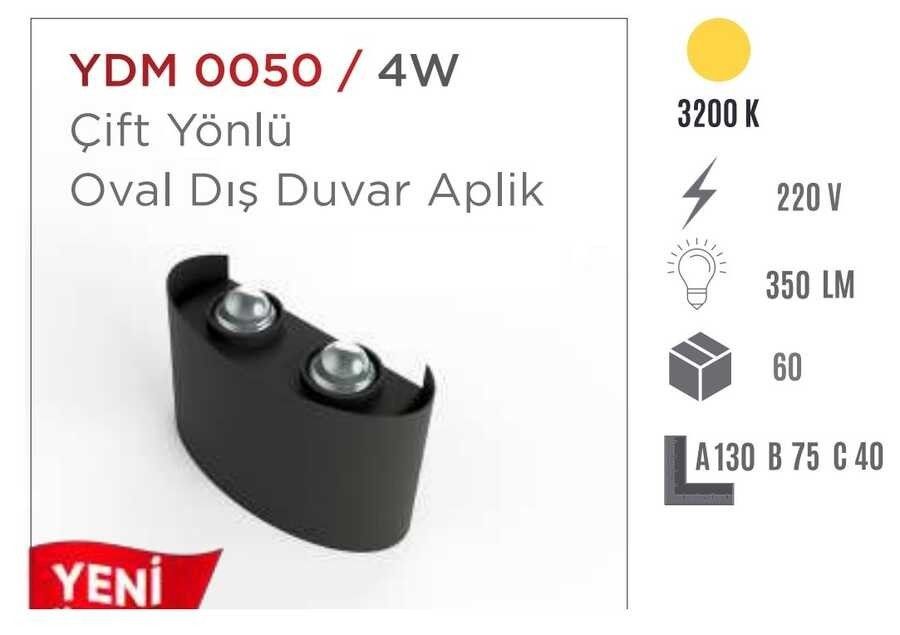 YCL YDM-0050 4W G.Işığı Çift Yönlü Led Duvar Aplik #4