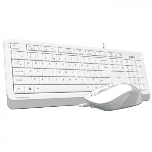 A4 Tech F1010 Q Beyaz USB Klavye+Mouse Seti
