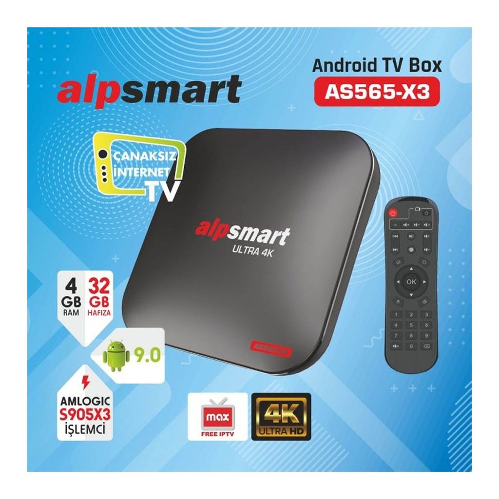 Alpsmart AS565-X3 4K 32Gb 4Gb Android 9.0 Tv Box #2