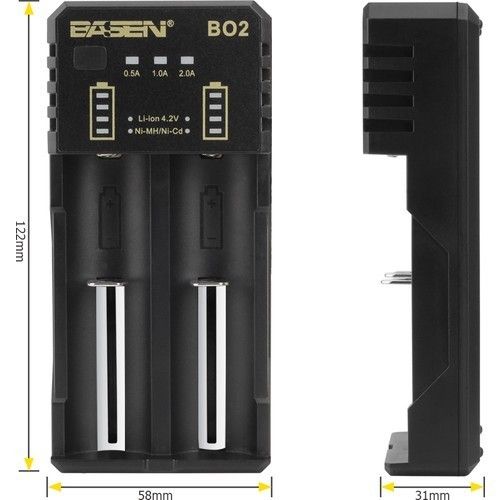 Basen BO-2 18650 3.7V Çiftli Pil Şarj Aleti #3