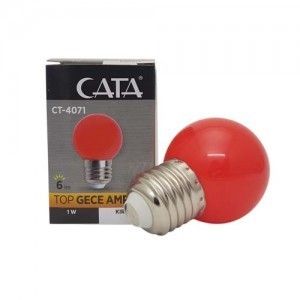 Cata CT-4071 1W Ledli Top Gece Ampulü Kırmızı #4