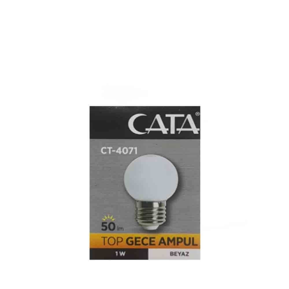 Cata CT-4071 1W Ledli Top Gece Ampulü Beyaz