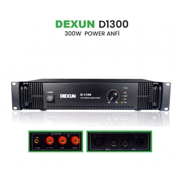 Dexun D-1300 300 W 70V-100V Hat Trafolu Power Anfi #2