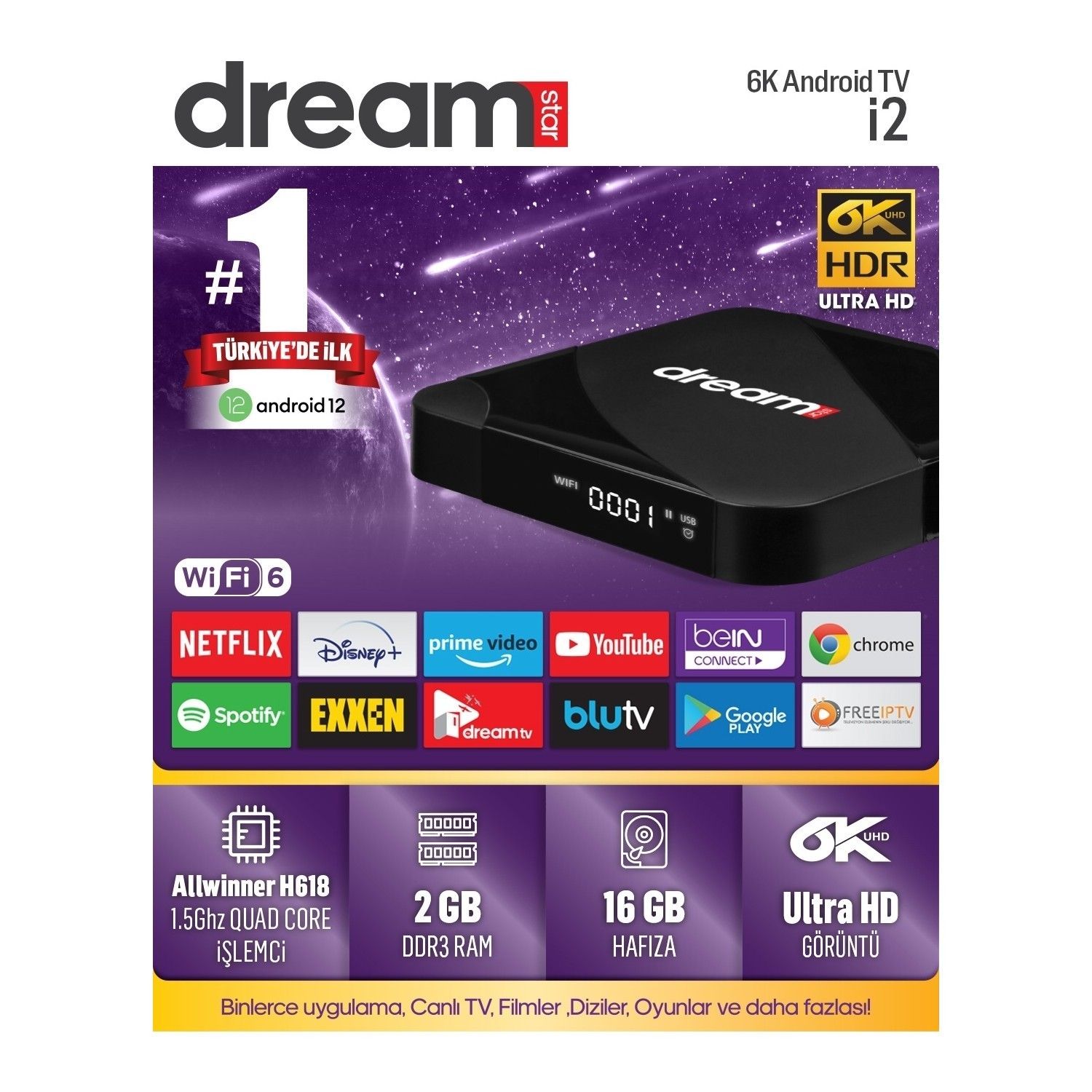 Dreamstar İ2 6K Android Tv Box #2