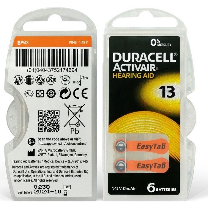 Duracell Activair-13 6 lı İşitme Cihazı Pili #2