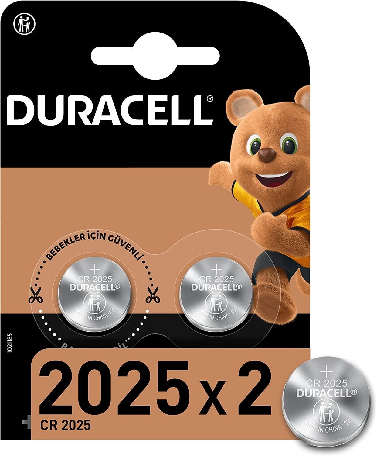 Duracell CR2025 3V Lityum Pil (2 li Blister)