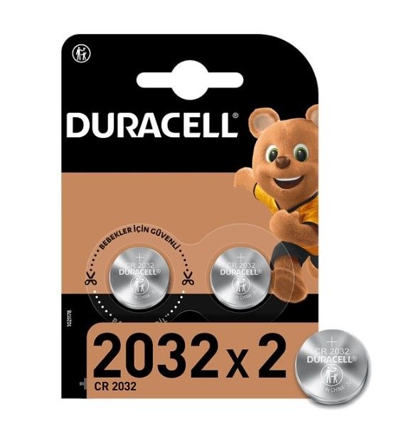 Duracell CR2032 3V Lityum Pil (2 li Blister)