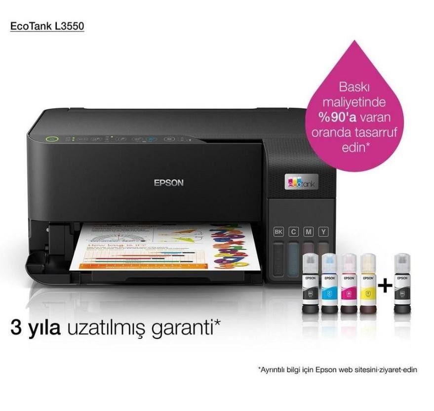 Epson L3550 Tanklı A4 WiFi Çok Fonk. Renkli Yazıcı #2