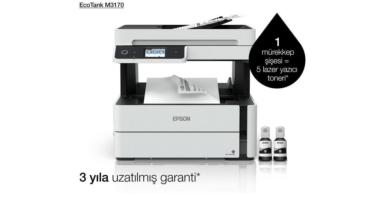 Epson M3170 Tanklı WiFi A4 Çok Fonk. Mono Yazıcı #2