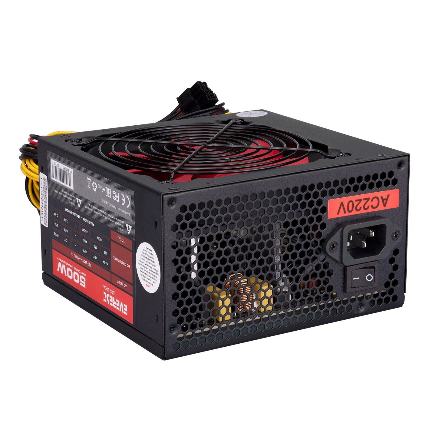 Everest EPS-500A 500W 12cm Fan 4xSata Power Supply #3