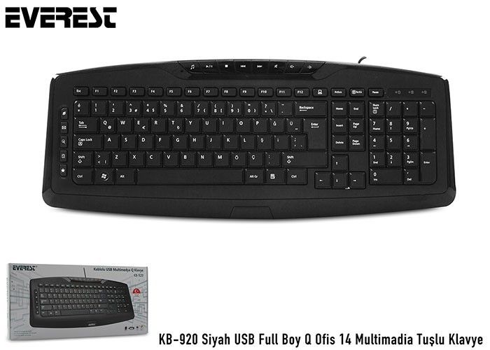 Everest KB-920 Siyah Usb Q Multimedia Klavye #4