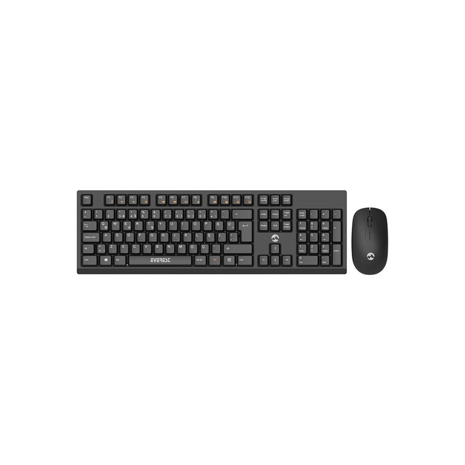 Everest KM-2510 Siyah Kablosuz Q Klavye Mouse Set #2