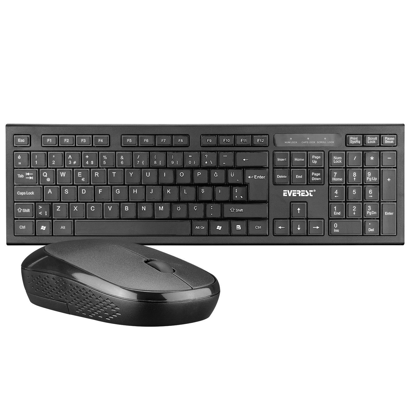 Everest KM-6121 Siyah Kablosuz Q Klavye Mouse Set  #3