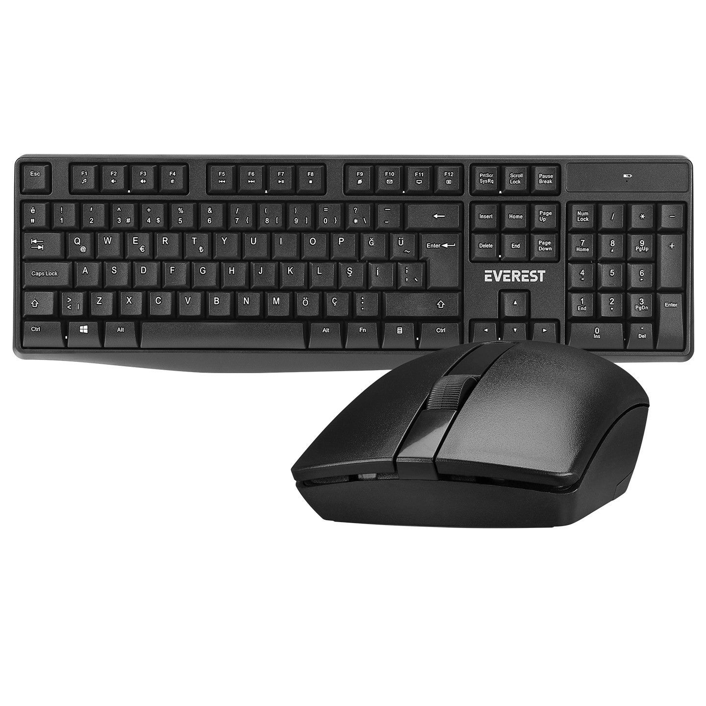 Everest KM-7500 Siyah Kablosuz Klavye Mouse Set #1