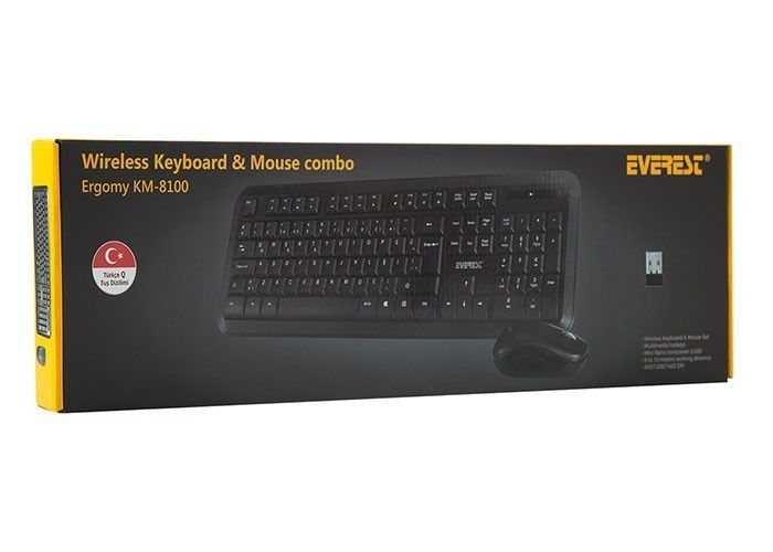 Everest KM-8100 Usb Kablosuz Q Klavye Mouse Set #4