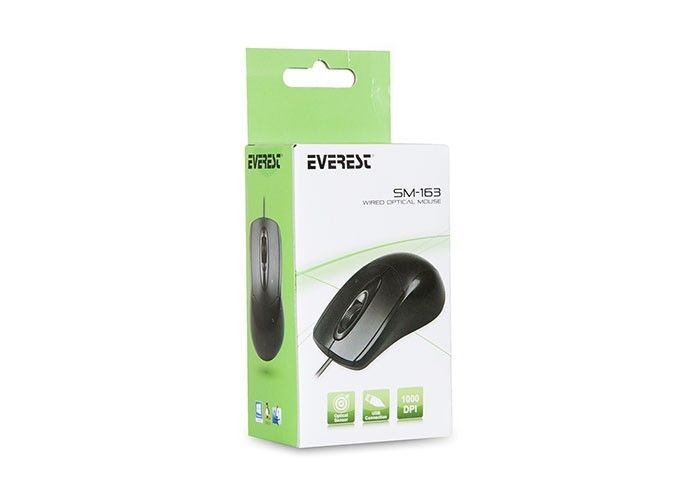 Everest SM-163 Usb Siyah Mouse #3