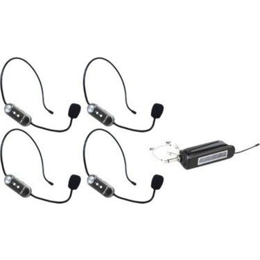 Gold Audio GX-744 4 Headset Uhf Telsiz Mik. Gri