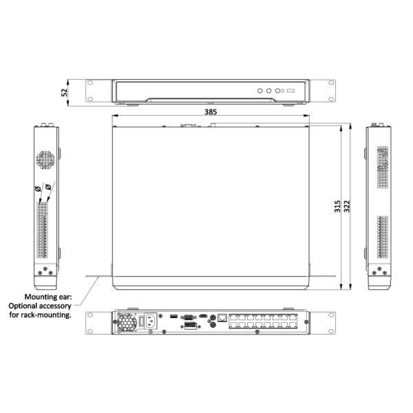 Hikvision DS-7616NI-K2/16P 16 Kanal 16 PoE NVR #3