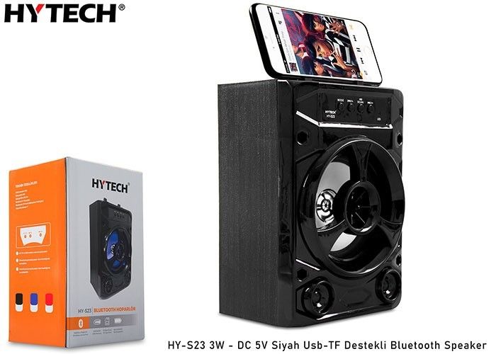Hytech HY-S23 3W 5V Siyah Usb/SD/Aux/BT Speaker