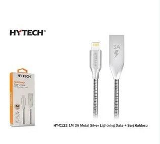 Hytech HY-X122 1m 3A M.Silver Lightning Data+Şarj #3