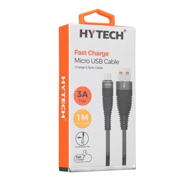 Hytech HY-X225 1m 3A MicroUSB Gri Data+Şarj #2