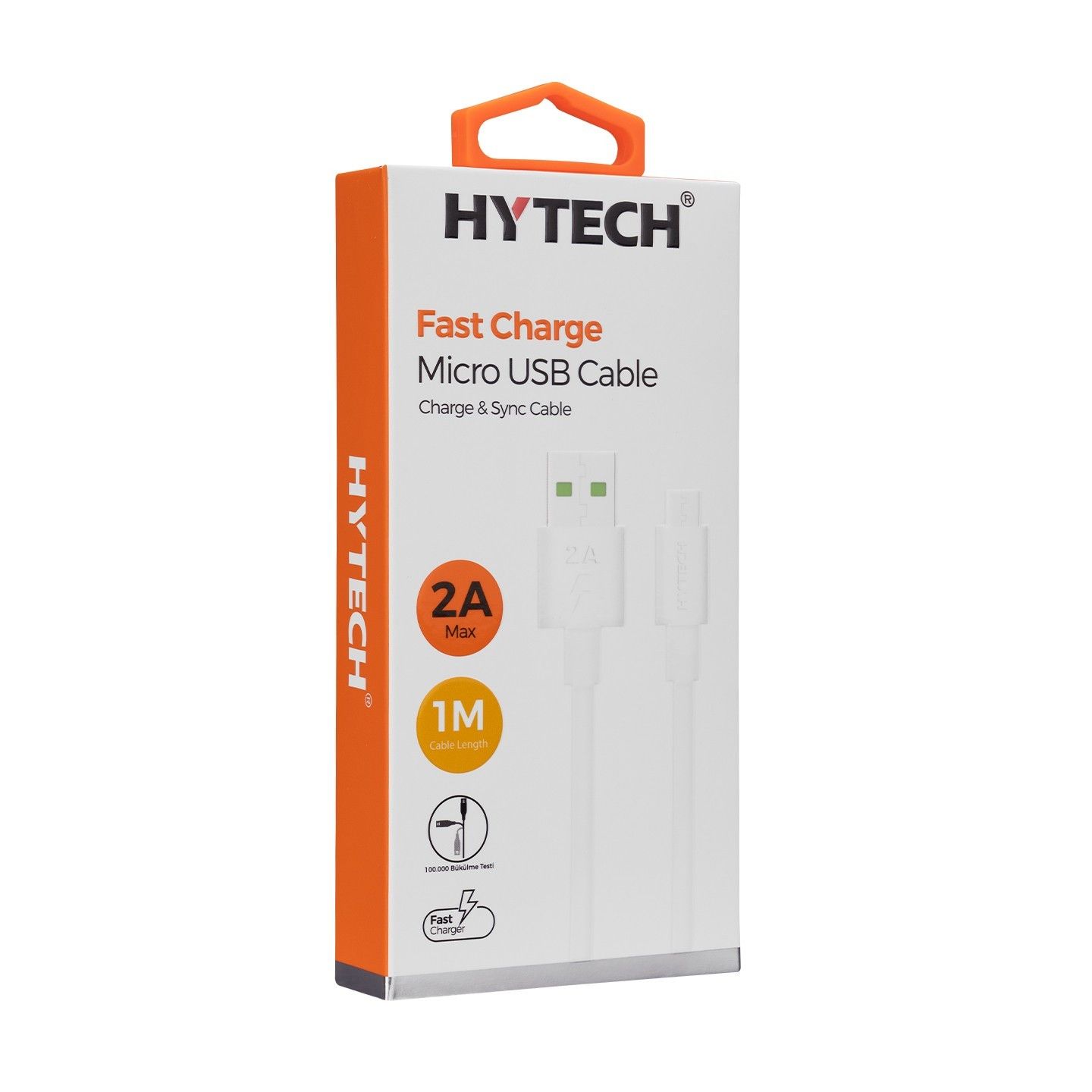 Hytech HY-X83 1m 2A Micro Usb Beyaz Şarj Kablosu #3