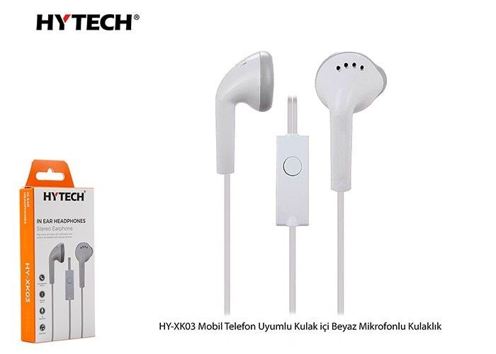 Hytech HY-XK03 Beyaz Mikrofonlu Kulakiçi Kulaklık