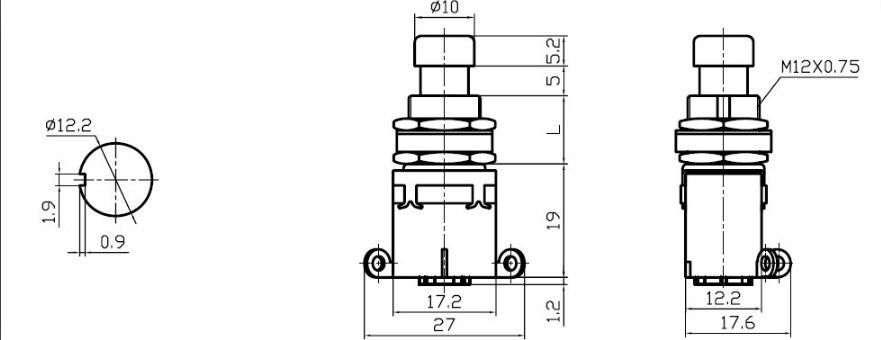 IC148J-3 Pedal Switch Kalıcılı 3P #2