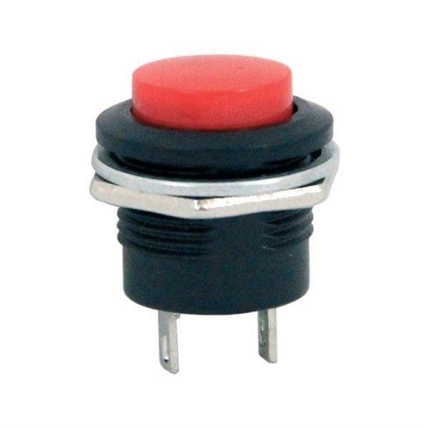 IC180A Yuvarlak Plastik Buton 16mm Kırmızı