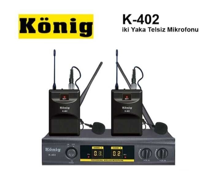 König K-402 Y-Y UHF Çift Kanal 2 li Yaka Mikrofonu #2