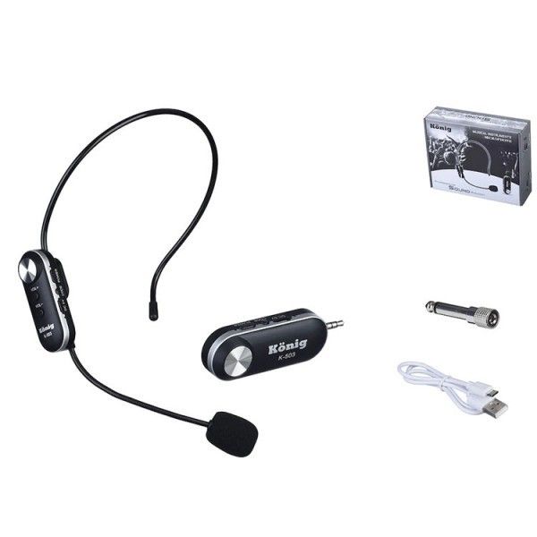 König K-503 Uhf Tekli Headset Telsiz Mikrofon #2