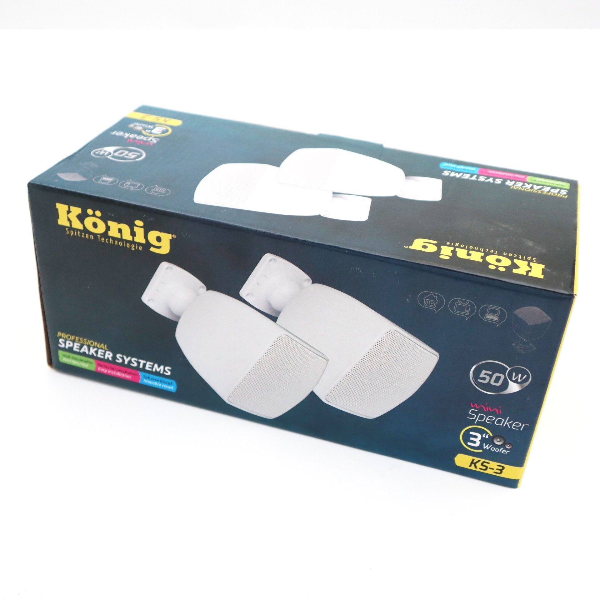 König KS-3 3' 50W İkili Sütun Hoparlör Beyaz #3