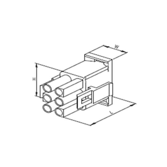 Kye-3905 6 Lı Yuvarlak Plastik Erkek Konnektör